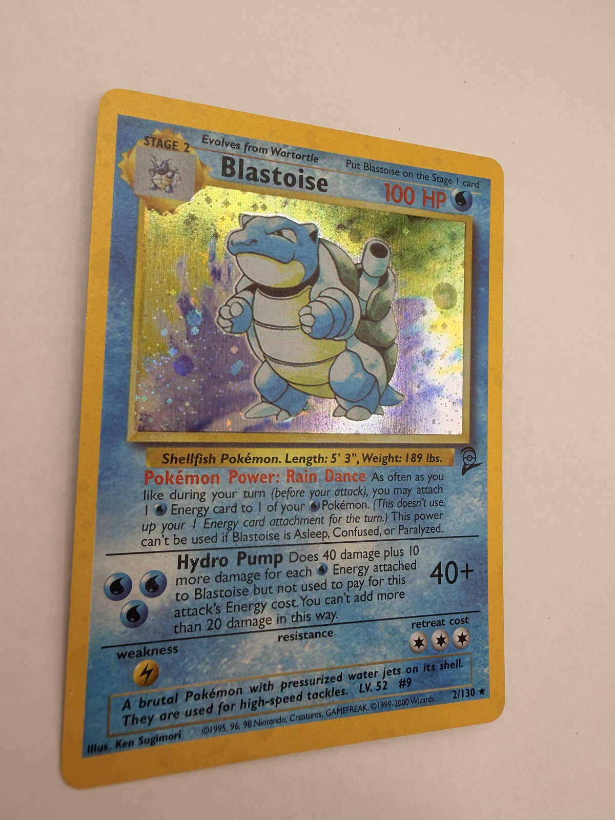 Blastoise #2 Base Set proxy card, not real novelty