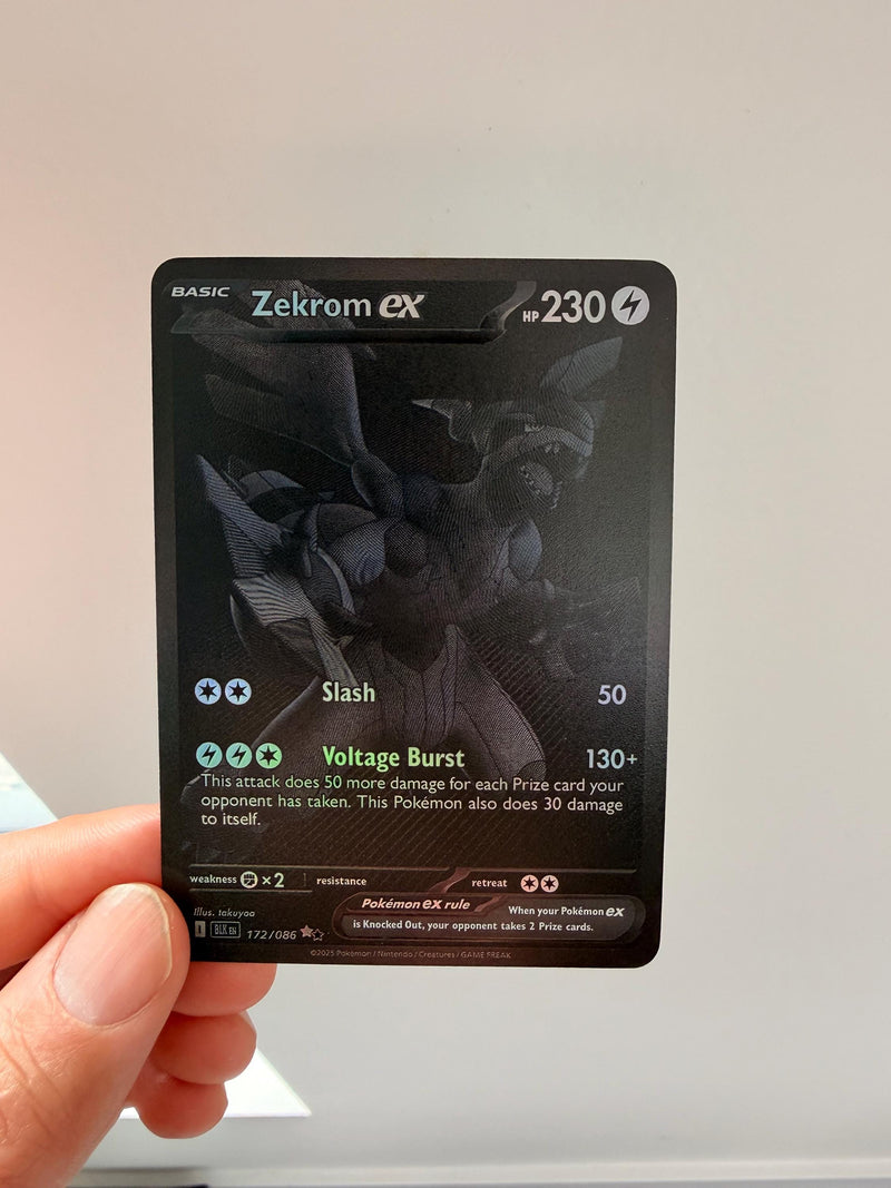 Zekrom ex #172 Black Bolt proxy card, not real novelty