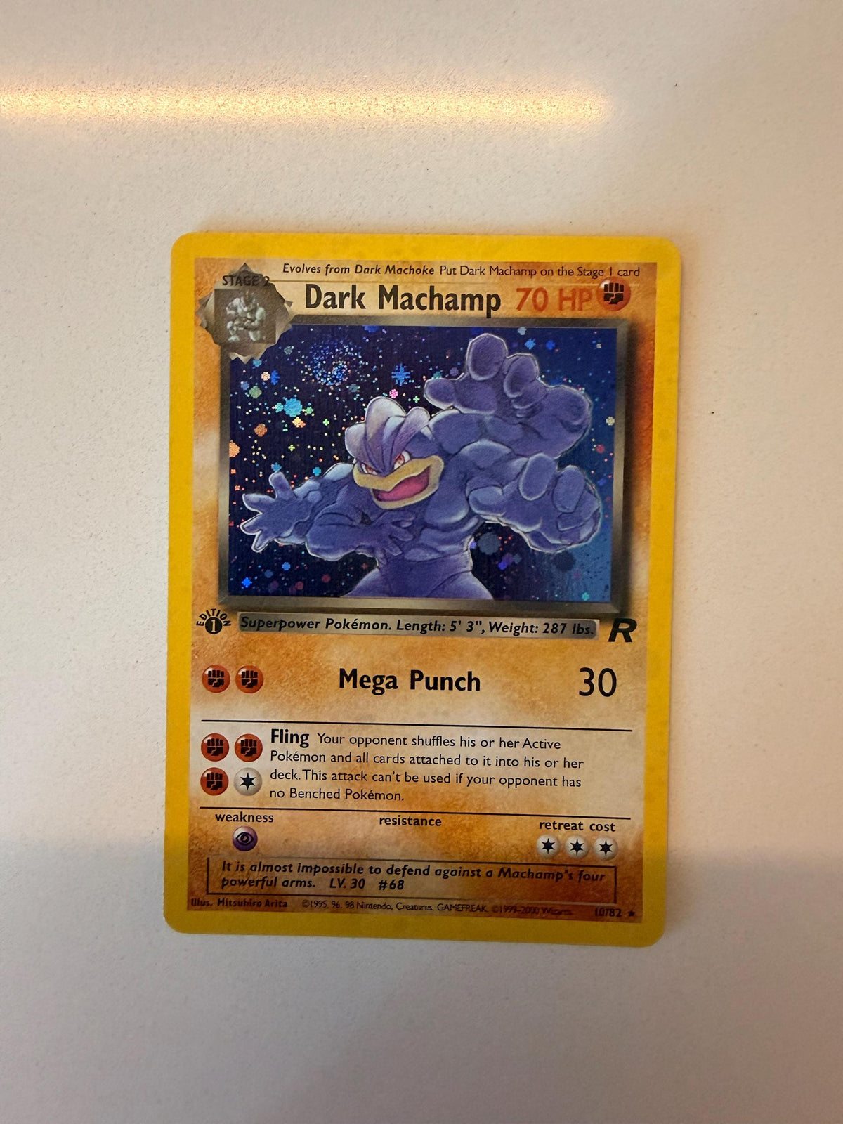 Dark Machamp #10 Team Rocket proxy card, not real novelty