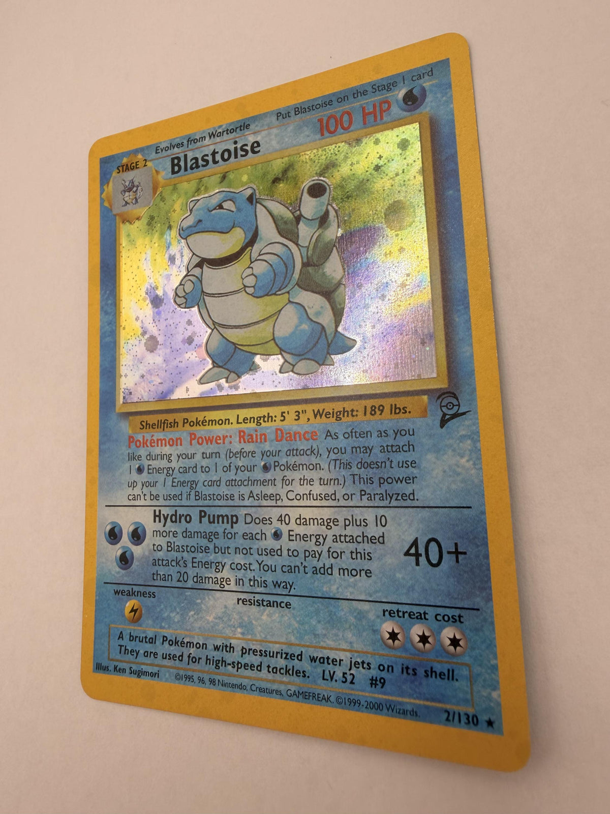 Blastoise #2 Base Set proxy card, not real novelty
