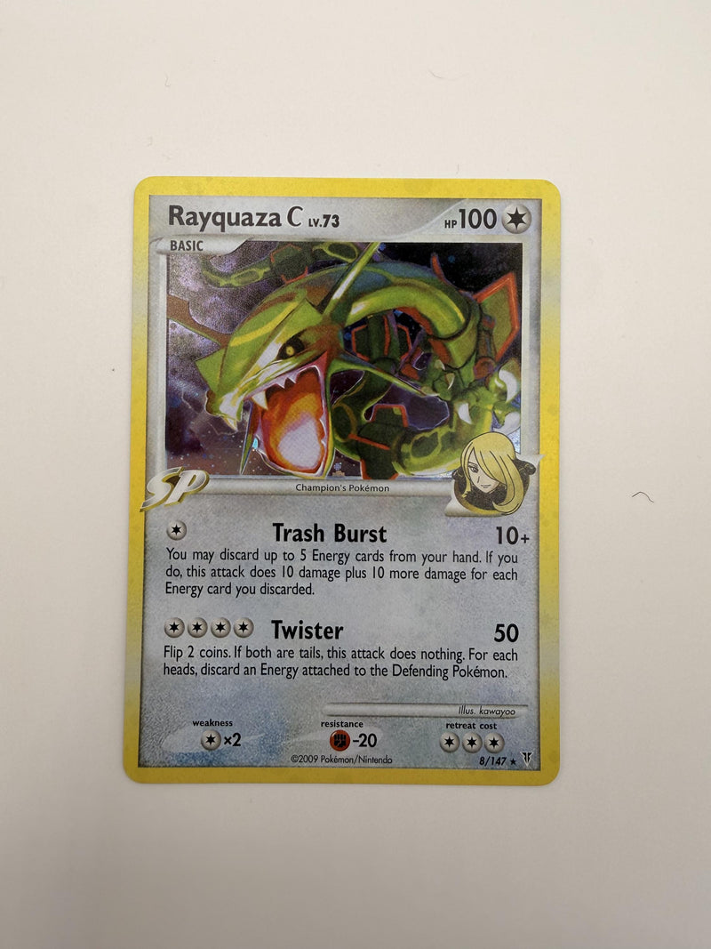 Rayquaza C #8 Supreme Victors proxy card, not real novelty