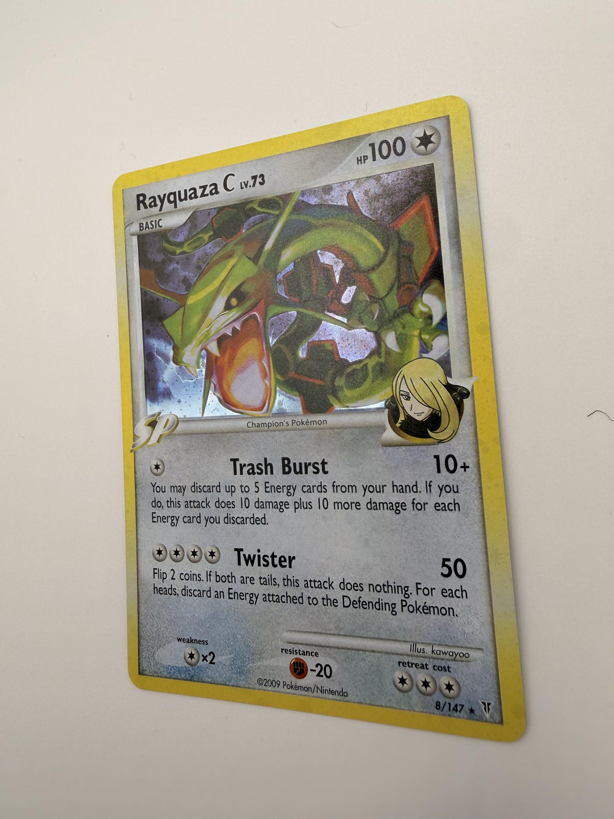 Rayquaza C #8 Supreme Victors proxy card, not real novelty