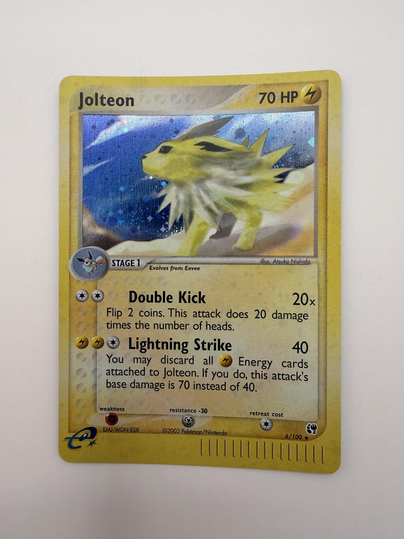 Jolteon #6 Sandstorm proxy card, not real novelty