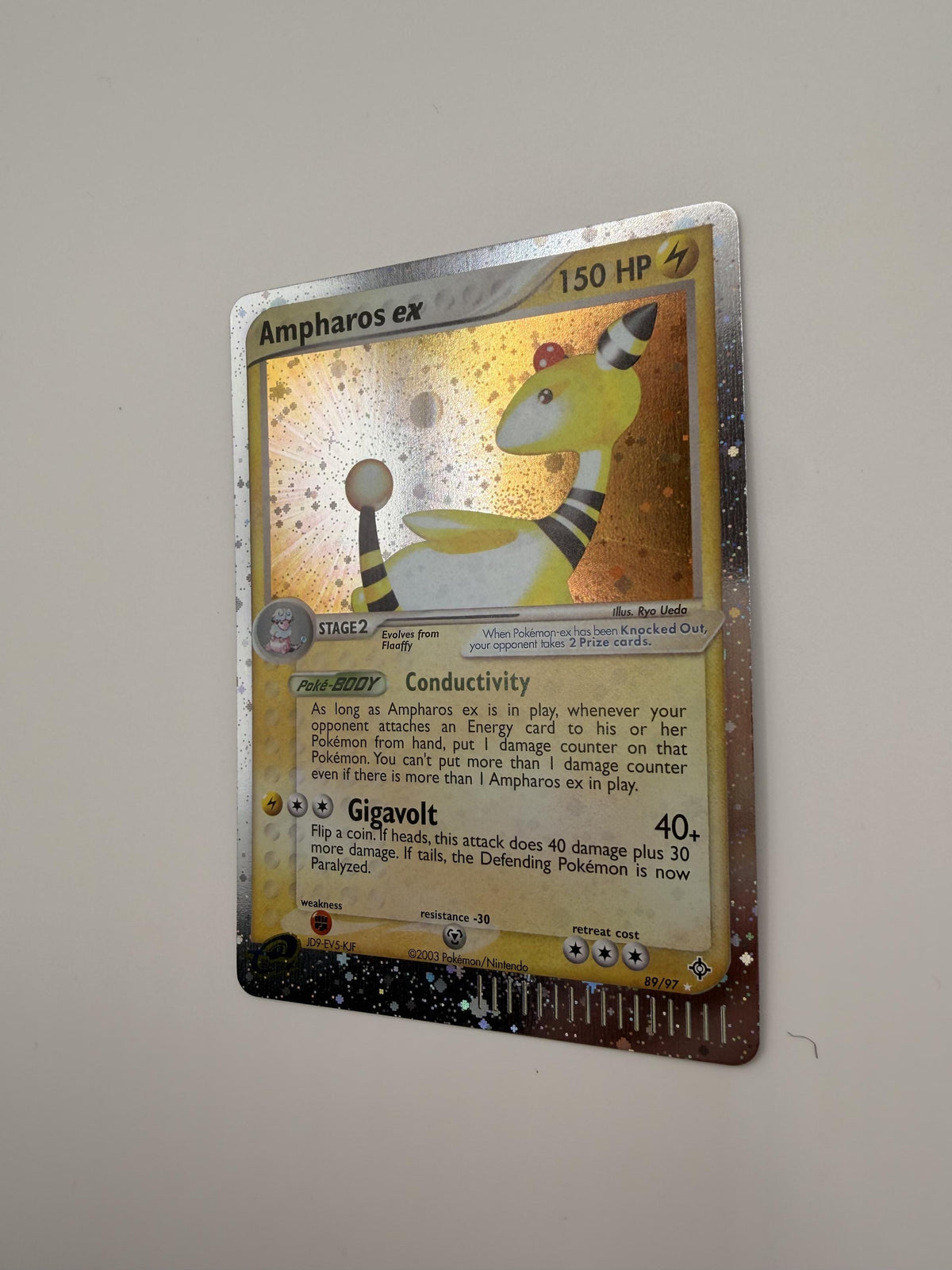 Ampharos EX #89 Dragon proxy card, not real novelty