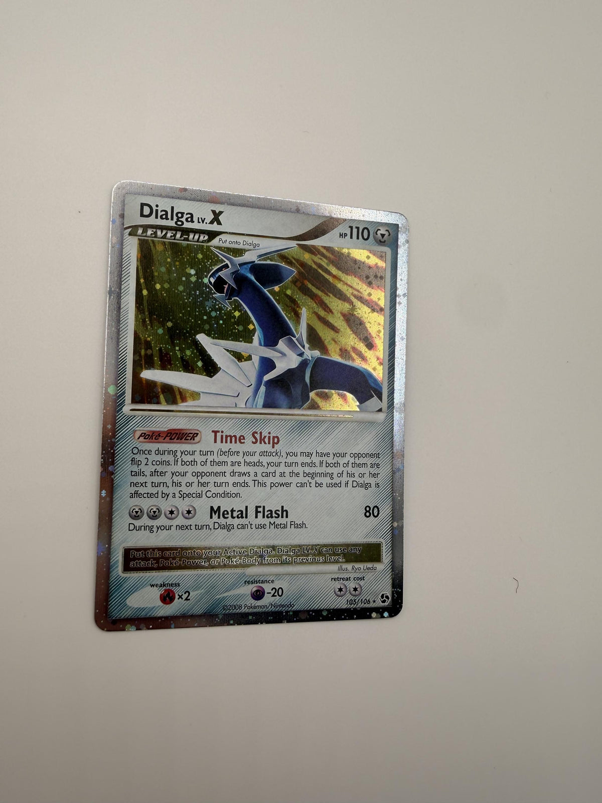 Dialga LV. X #105 Great Encounters proxy card, not real novelty