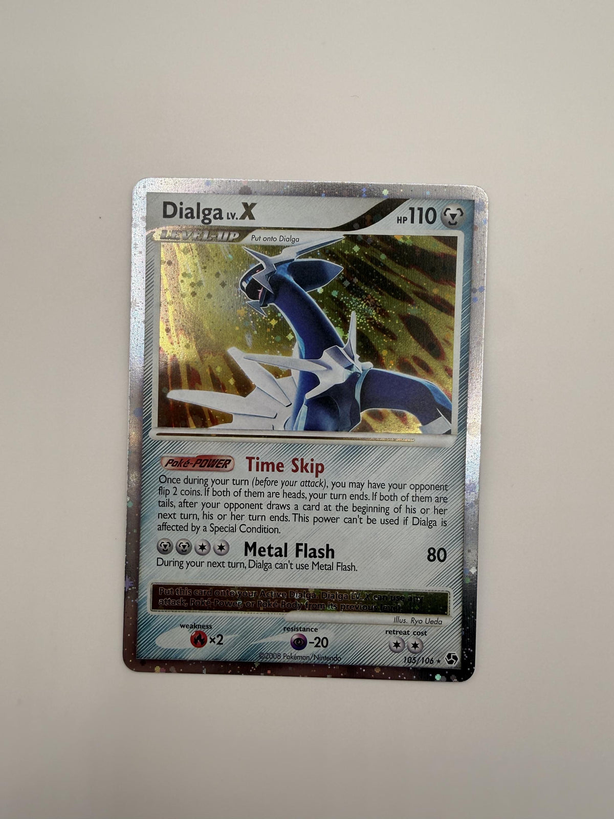 Dialga LV. X #105 Great Encounters proxy card, not real novelty