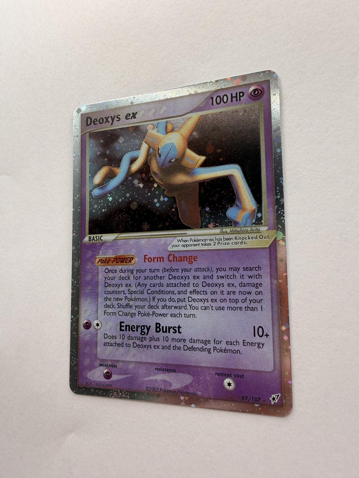 Deoxys EX #97 Deoxys proxy card, not real novelty