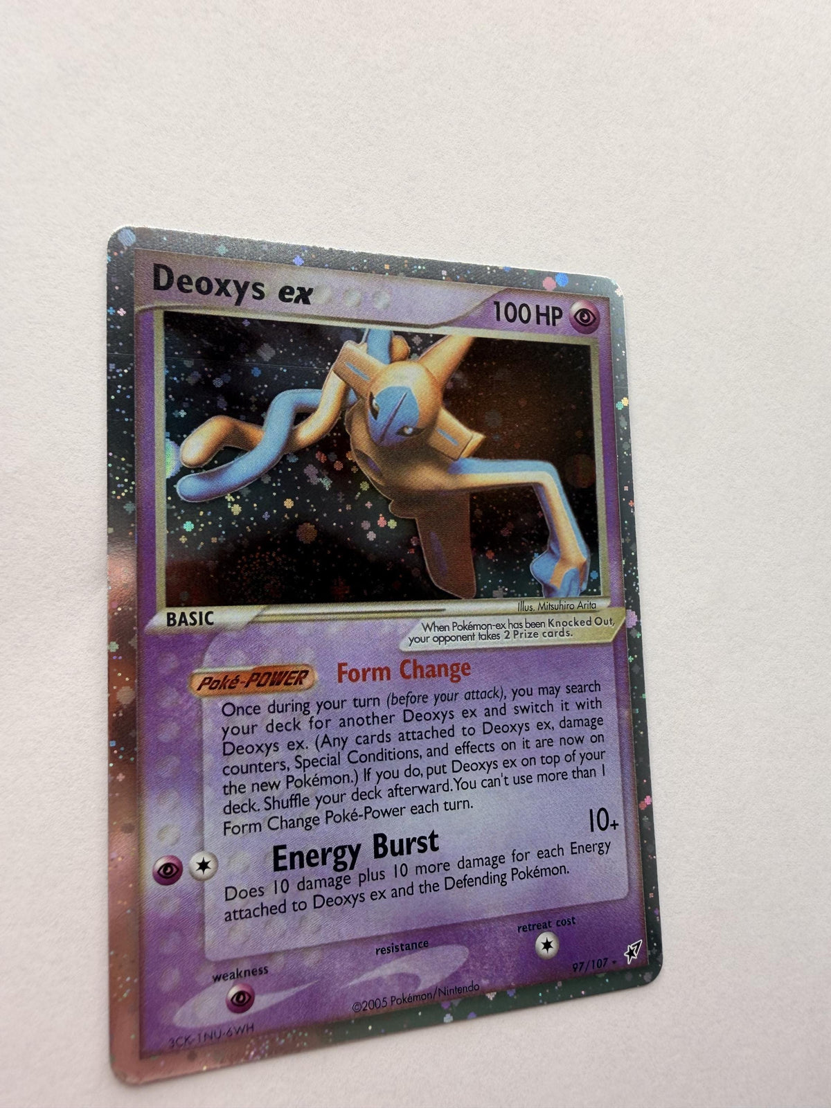 Deoxys EX #97 Deoxys proxy card, not real novelty