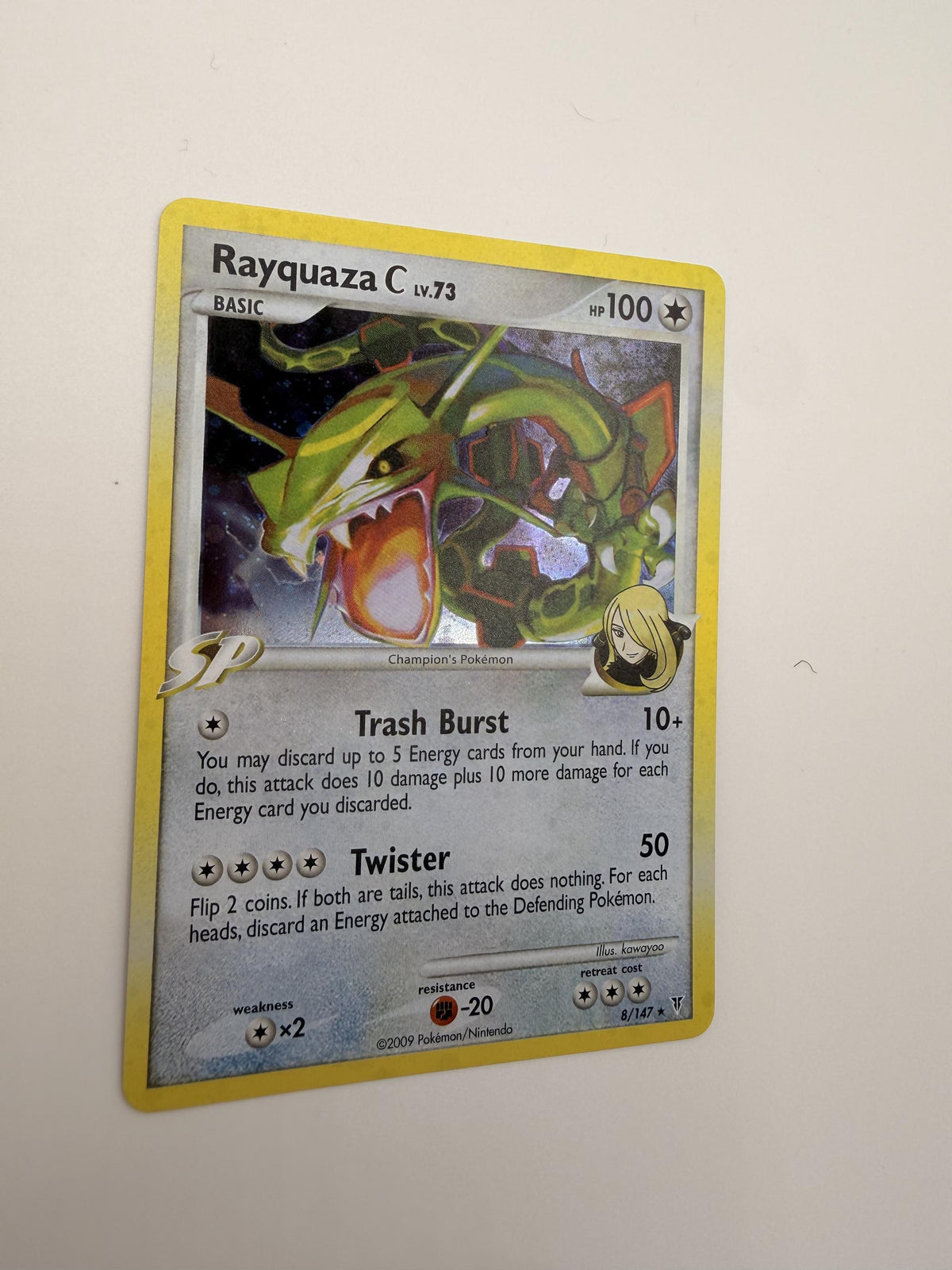 Rayquaza C #8 Supreme Victors proxy card, not real novelty