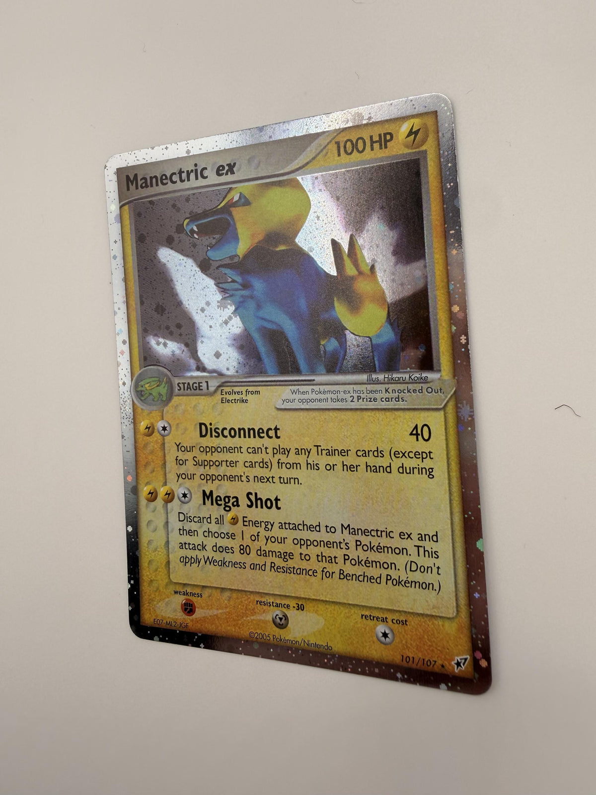 Manectric EX #101 Deoxys proxy card, not real novelty