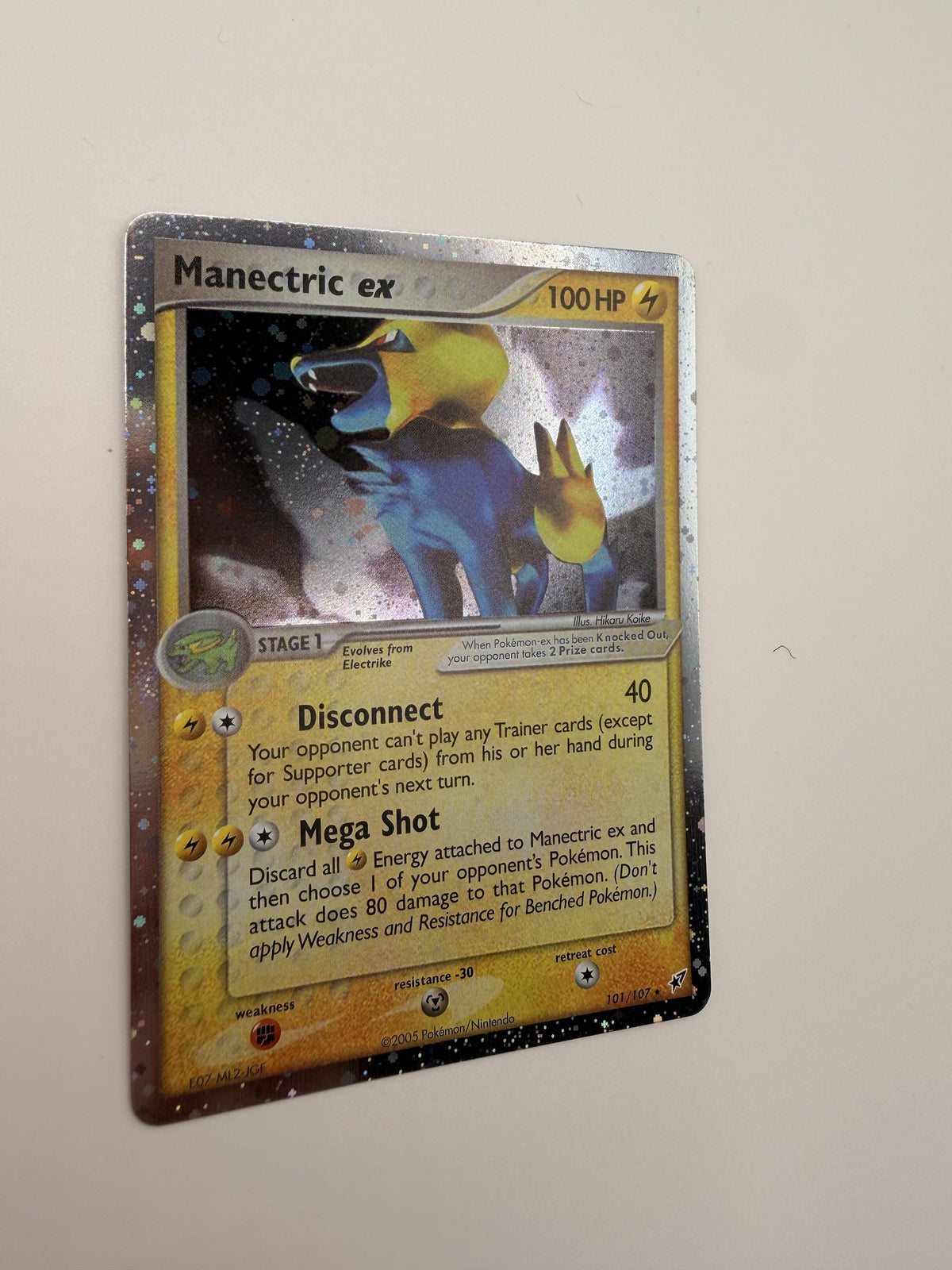 Manectric EX #101 Deoxys proxy card, not real novelty