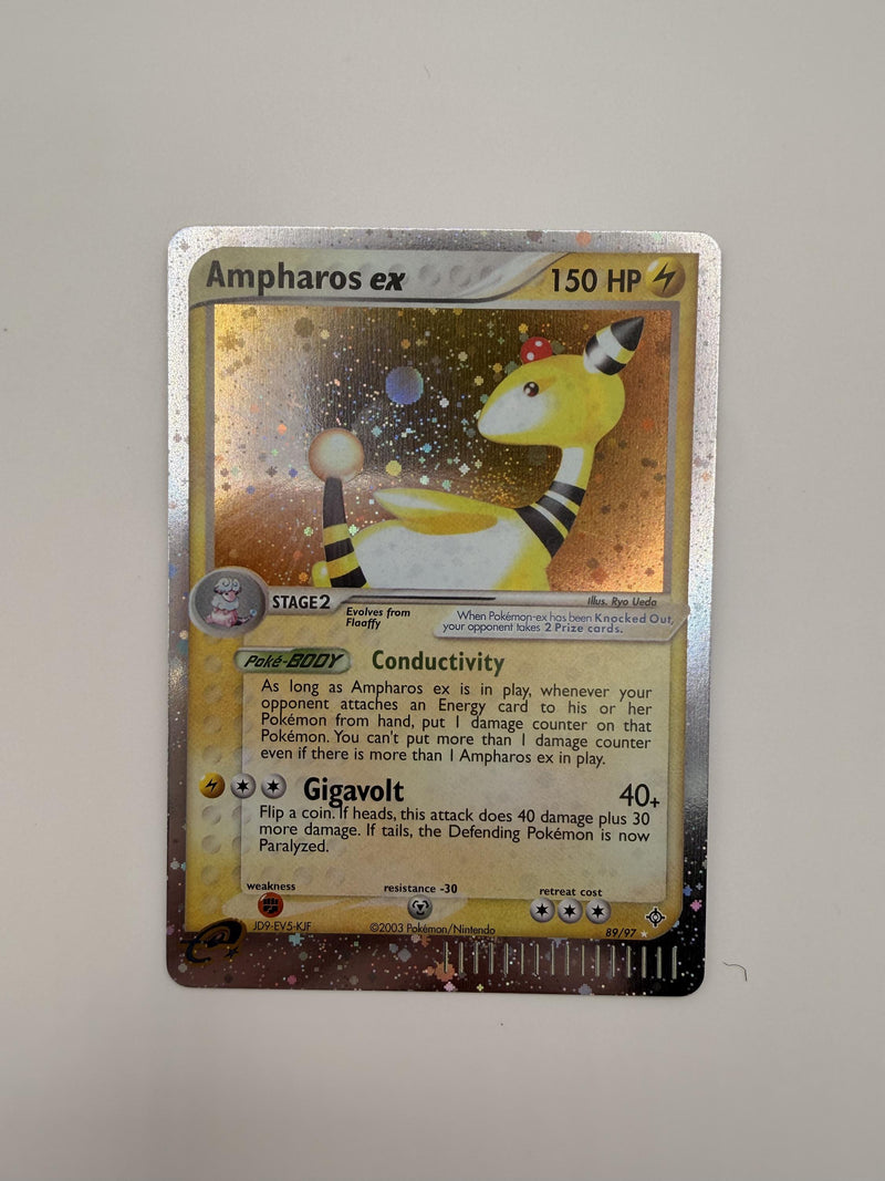 Ampharos EX #89 Dragon proxy card, not real novelty