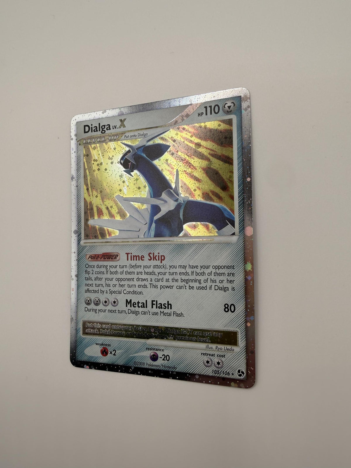 Dialga LV. X #105 Great Encounters proxy card, not real novelty