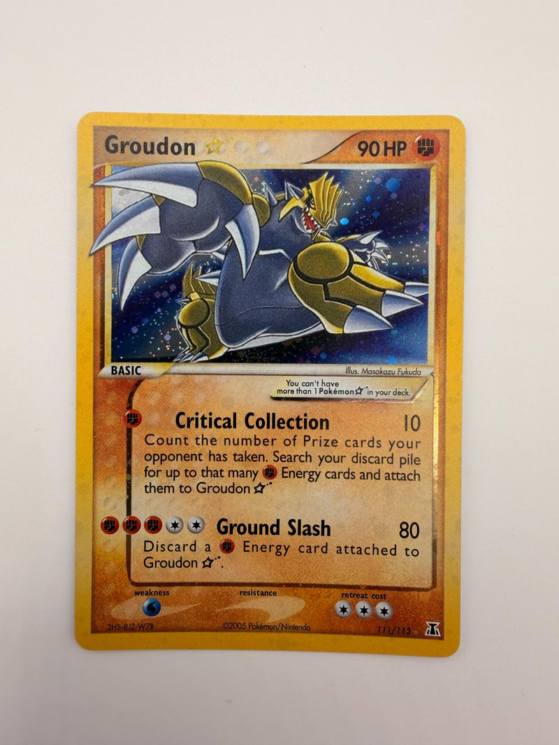 Groudon Gold Star #111 Delta Species proxy card, not real novelty