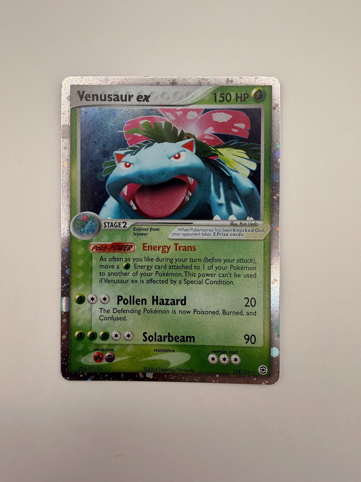 Venusaur EX #112 Fire Red & Leaf Green proxy card, not real novelty