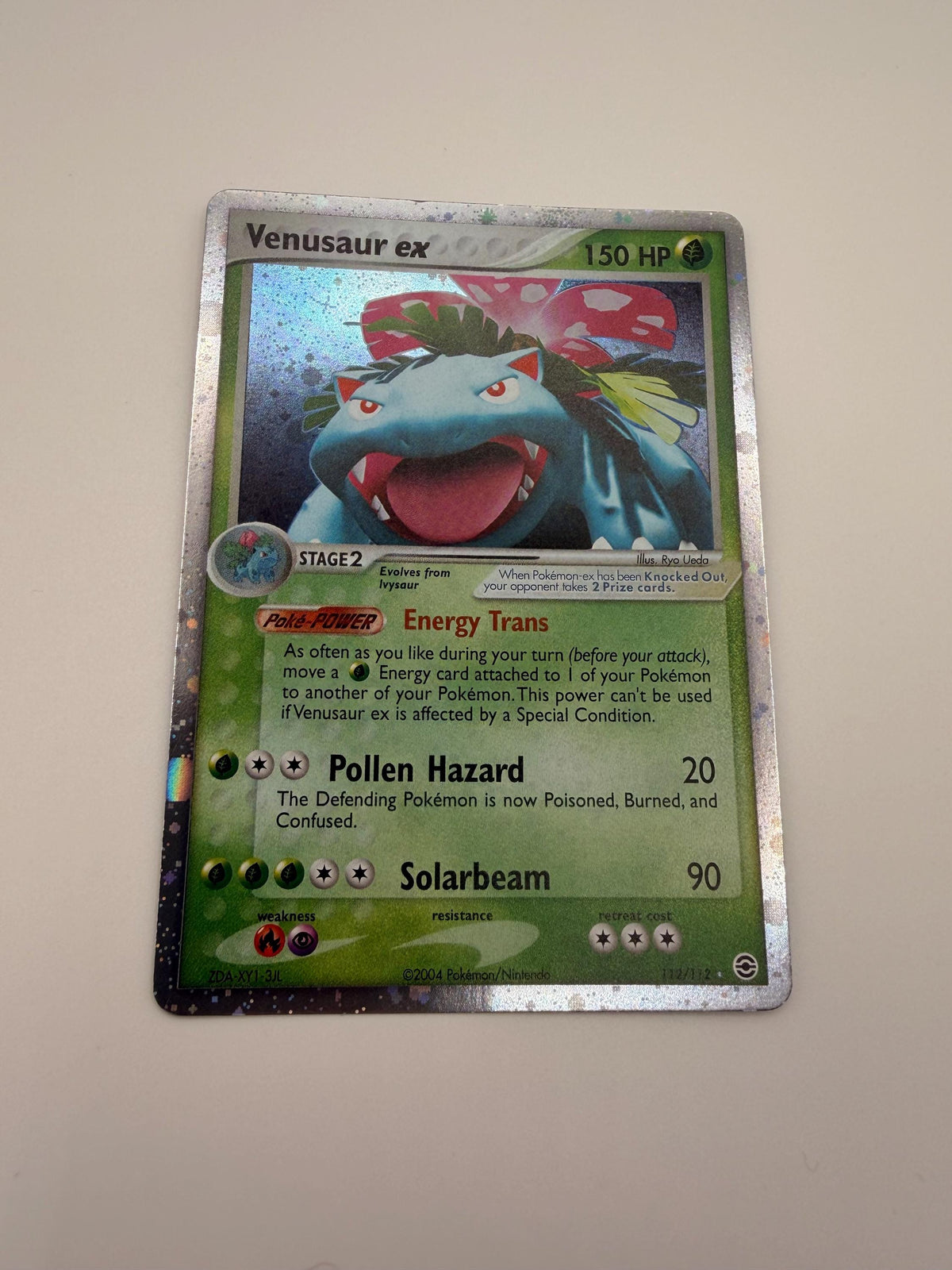 Venusaur EX #112 Fire Red & Leaf Green proxy card, not real novelty