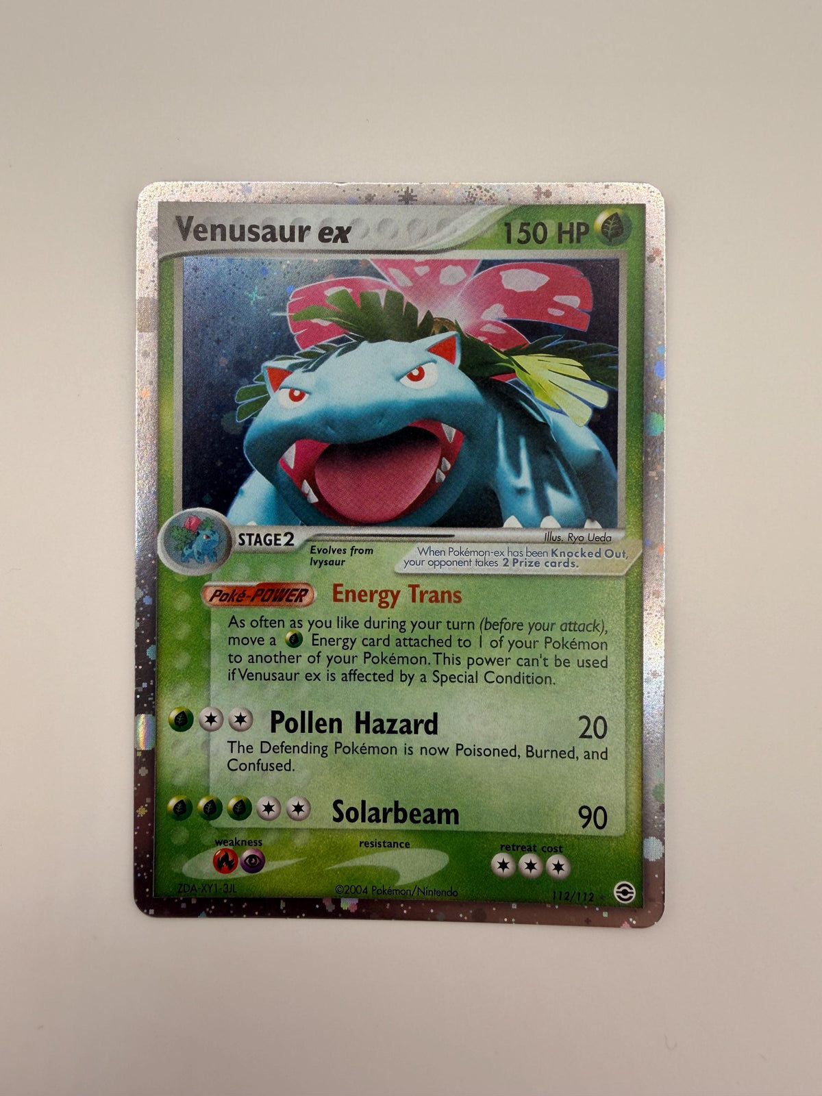 Venusaur EX #112 Fire Red & Leaf Green proxy card, not real novelty