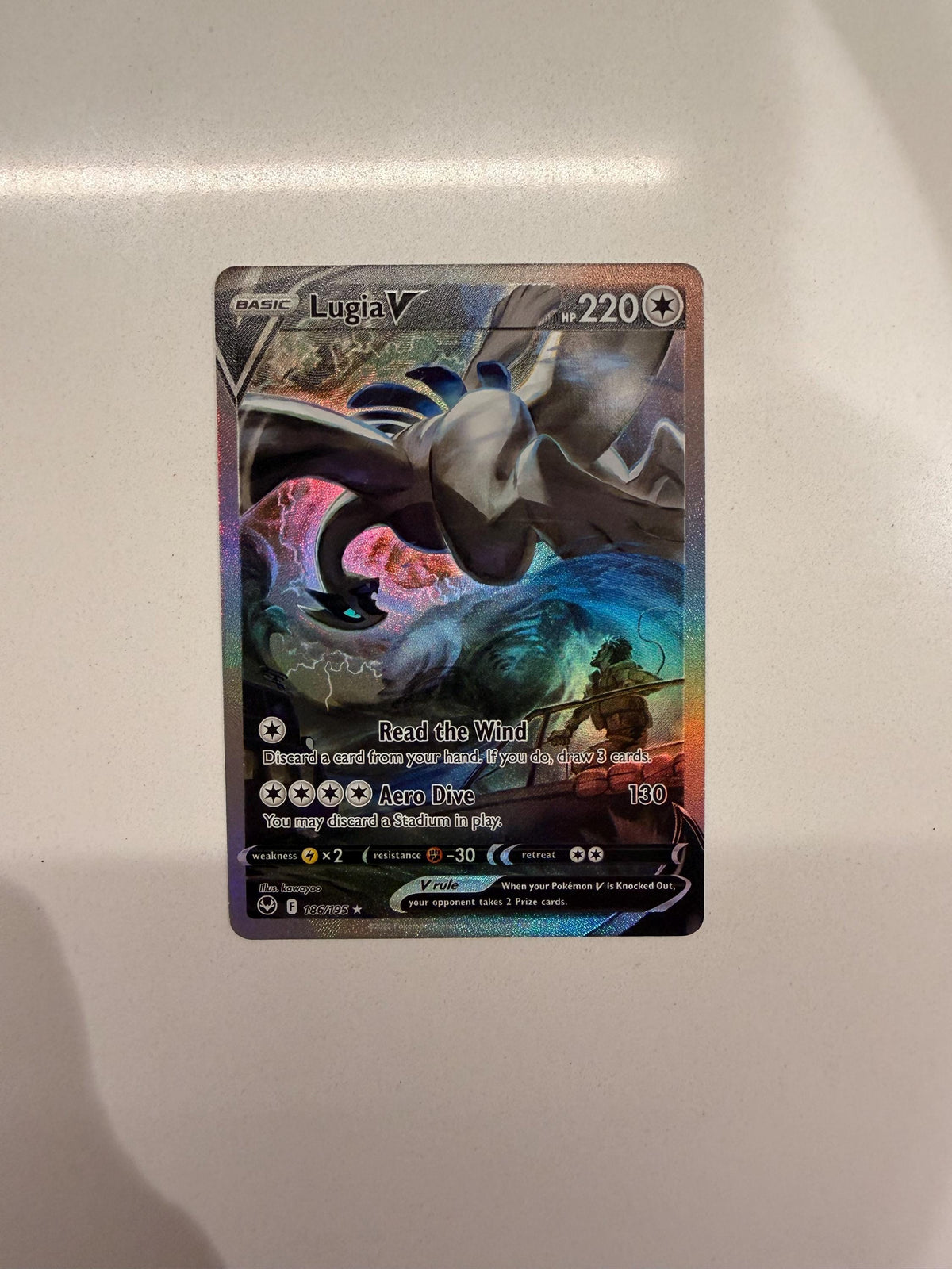 Lugia V # Silver Tempest proxy card, not real novelty