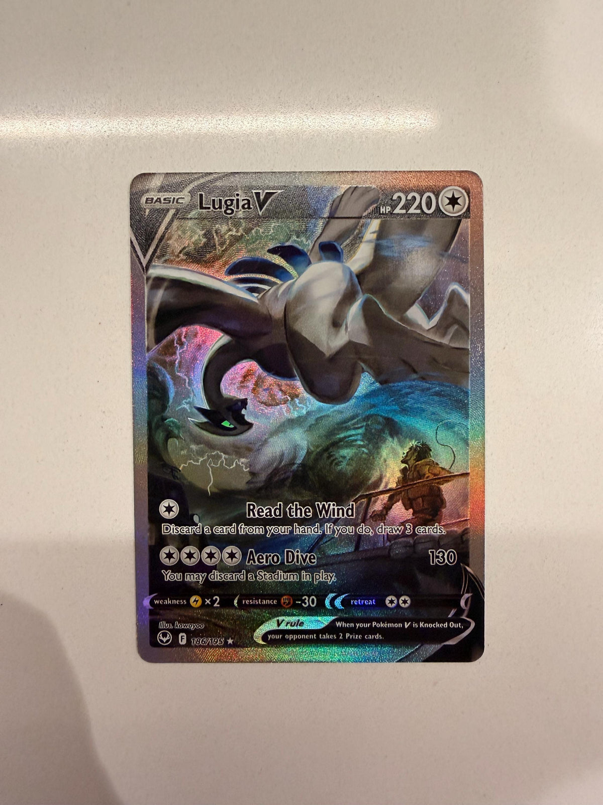 Lugia V # Silver Tempest proxy card, not real novelty