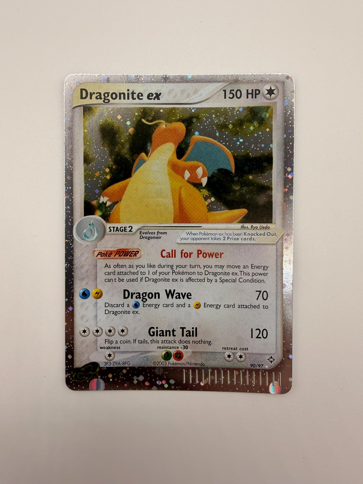Dragonite EX #90 Dragon proxy card, not real novelty