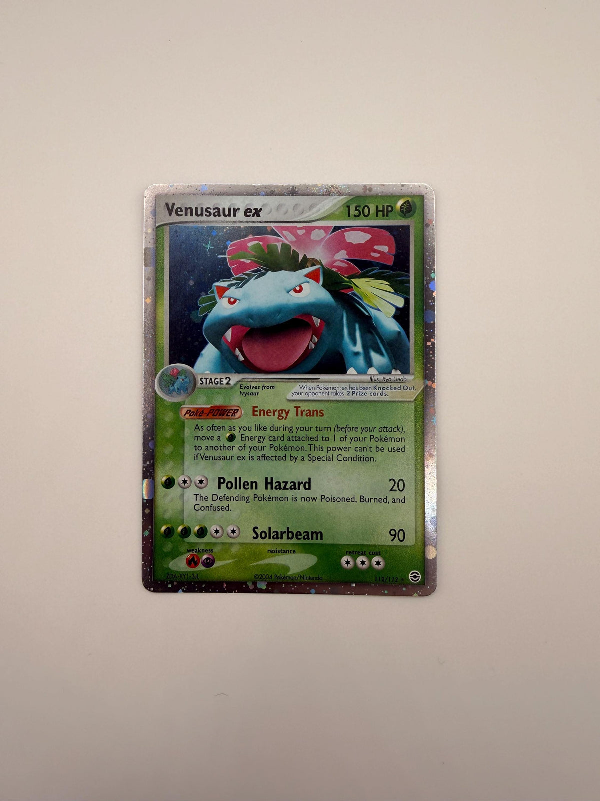 Venusaur EX #112 Fire Red & Leaf Green proxy card, not real novelty
