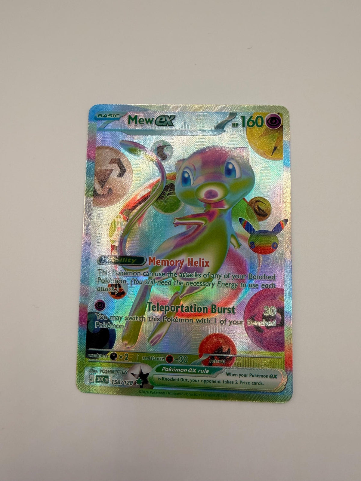Mew ex #158 30th Celebration proxy card, not real novelty