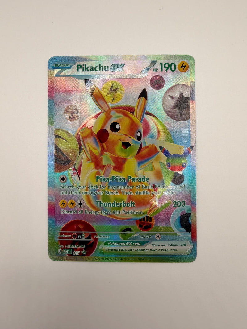 Pikachu ex # 30th Anniversary Promo proxy card, not real novelty